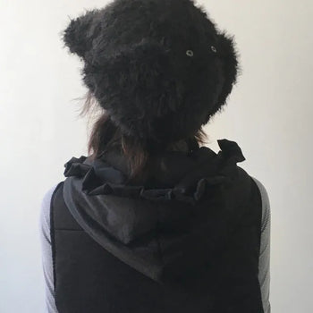 Mimont boucle fur earflap hat
