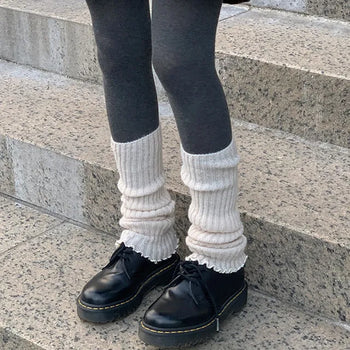 Theor Basic Frill Ribbed Leg Warmer