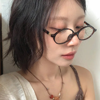 Naka Round Horn-rimmed Glasses
