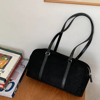 Hesek Suede Square Shoulder Bag