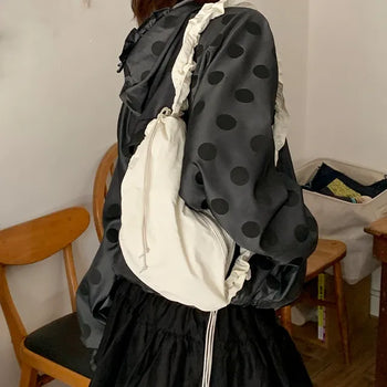 Avène Frill Hobo Shoulder Bag