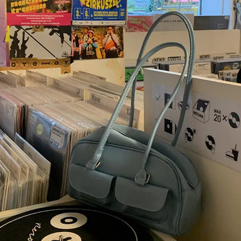 Howdy Two-Pocket Leather Shoulder Bag
