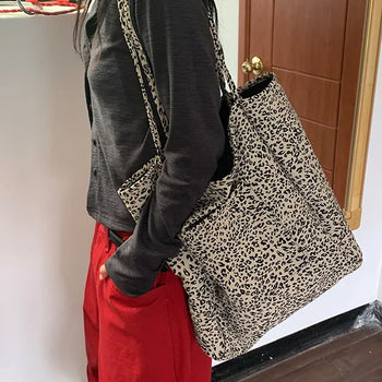 Events Leopard Big Shoulder Bag