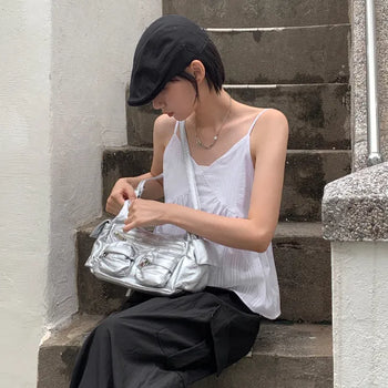 Remiro Embossed Pocket Shoulder Bag