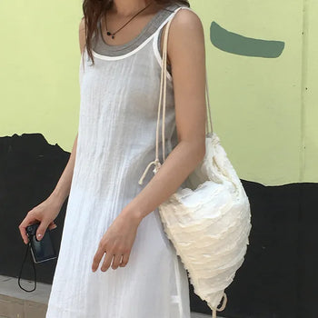 Jetton Frill Chiffon Bucket Backpack