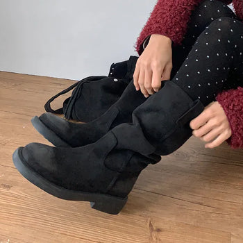 Moite wide long boots