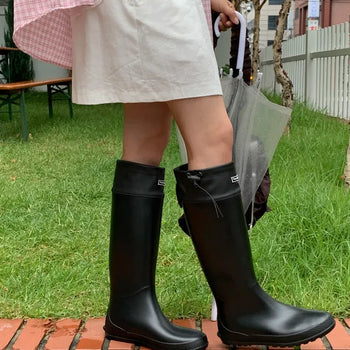 Conemi String Lettering Long Rain Boots
