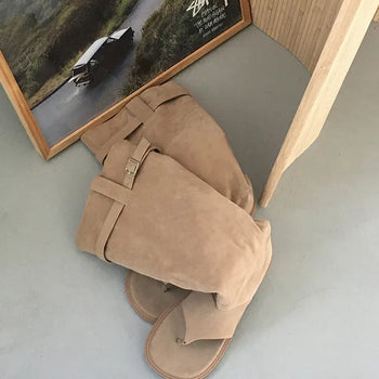 Artio Buckle Wide Flip-flop Long Boots