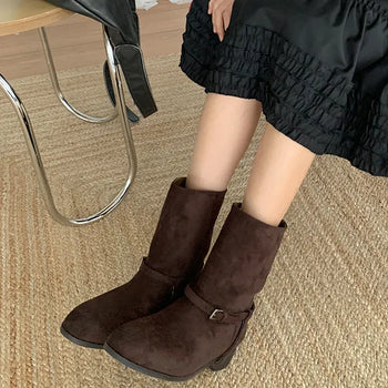 Arbo Buckle Midi Boots
