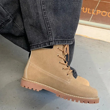Comdown Lace-up Worker Boots