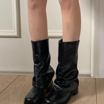 Keroma Wrinkle Leather Mid-calf Boots