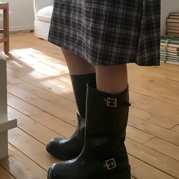 Witch's Buckle Long Boots