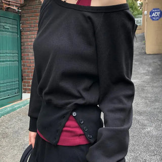 T-Ven Waffle Layered Sleeveless Sweatshirt Set