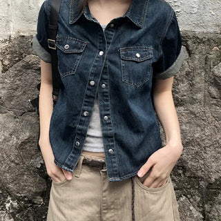 Loewe Pocket Short Sleeve Denim Shirt