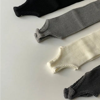 Pale Ribbed Leg Warmers