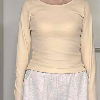 U-Neck Long Sleeve T-Shirt