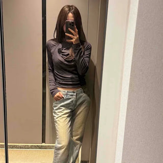 Casual Flare Denim Pants