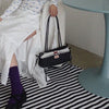 Retro Dot Lace Baguette Bag