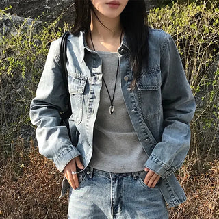 KEF Slim Fit Vintage Denim Shirt Jacket