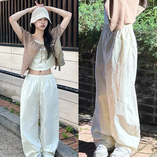 Near Nylon Elastic Waist Pants