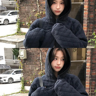 Avo Fluffy Quilted Hooded Jumper