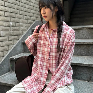 Loose Summer Check Shirt