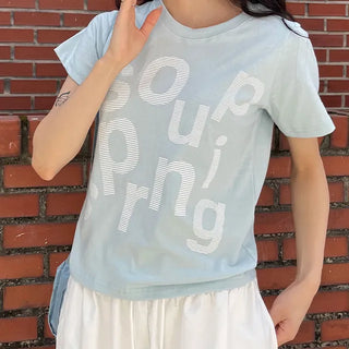 Riju Printed Crop Short Sleeve T-shirt