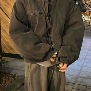 Washed Overfit Pigment Quilted Jumper