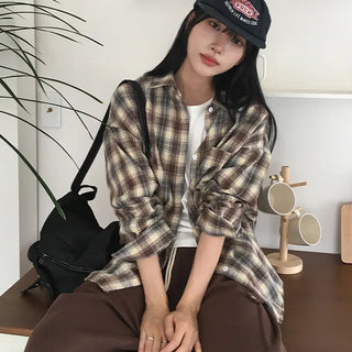Teddy Loose Fit Avant-garde Check Shirt