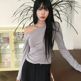 Glam Strap Off-Shoulder Long Sleeve