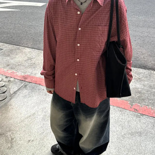[UNISEX] Audi Small Check Layered Shirt