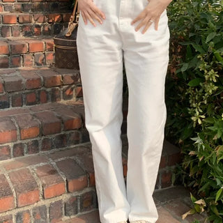 White wide pants