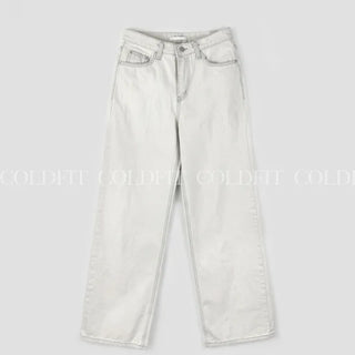 Ice gray denim pants