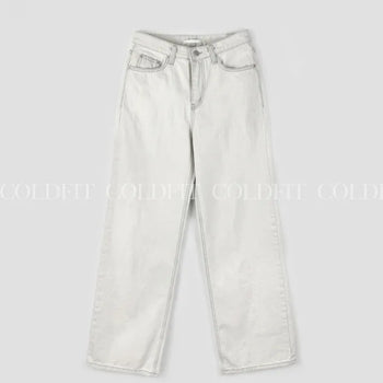 Ice gray denim pants