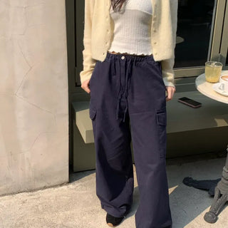 Cargo wide long pants