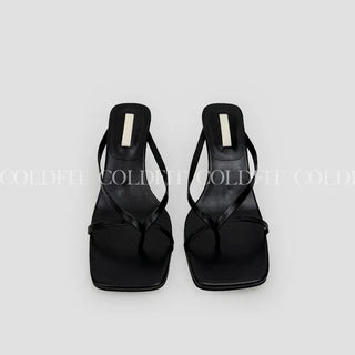 Strap Open Mule Black