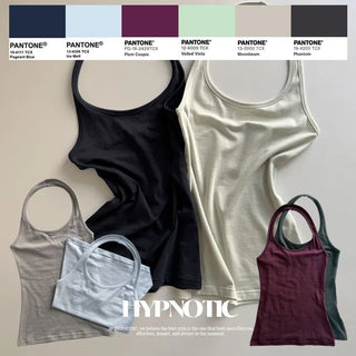 [MADE: In-house Production] Creamy Layered Halter Sleeveless [Modal 38%]