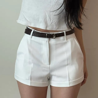 Cotton Stretch Pintuck Shorts