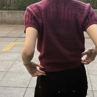 Cable Knit Short Sleeve Knit