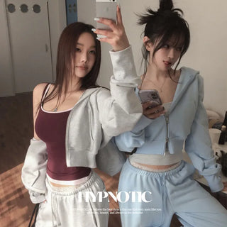 [MADE: In-house Production] Lace Zip-up Hoodie & Wide Pants Set [Sold Separately]