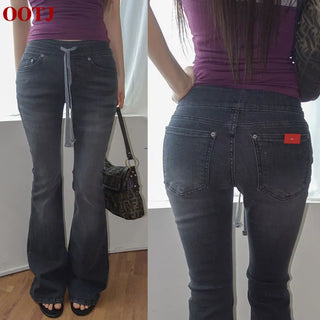 Firo banding denim bootcut pants