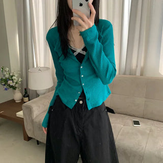 [Slim Fit] Vivid Round Long Sleeve Cardigan for Spring & Summer