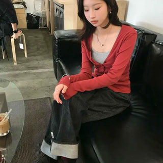 Low-rise Wide Jeans
