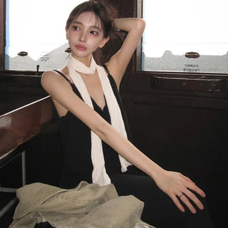 Cut-out Long Sleeveless Dress
