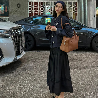Frilly Maxi Long Skirt