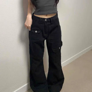 Flare Cargo Pocket Semi-Bootcut Long Pants