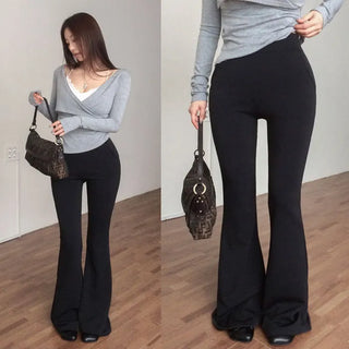 Moidin Elastic Banding Bootcut Pants