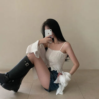 Lovely Lace Frill Sleeveless
