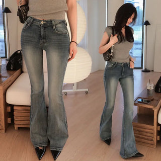 Killen Washed Denim Bootcut Pants [Hip Pads]
