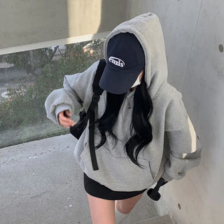 Hug Fleece Boxy Loose Fit Hoodie